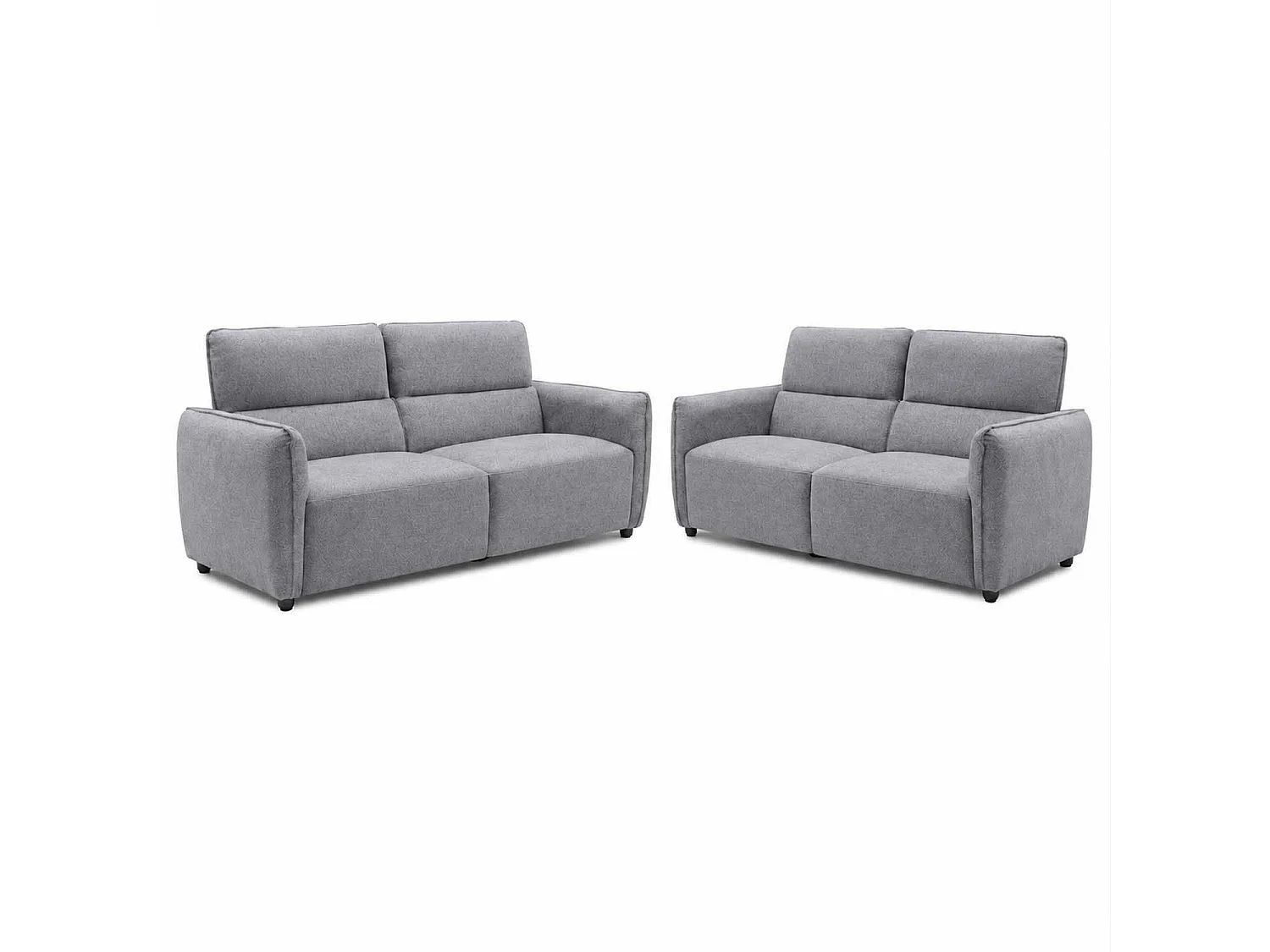 Ashcroft 3 + 2 Seater Sofa Suite, Grey Chenille Fabric