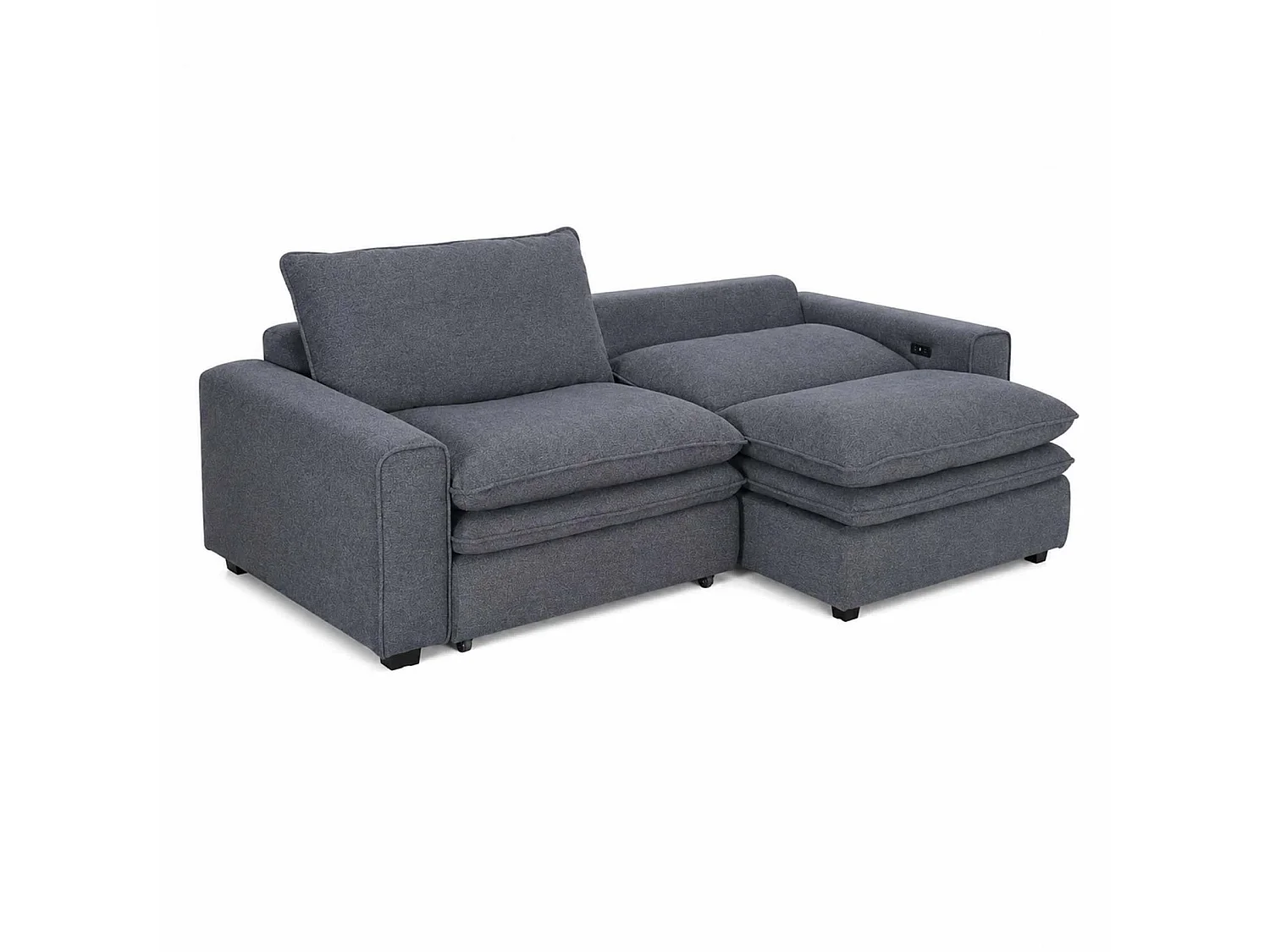 Finchley Grey Fabric Cloud Electric Sliding Seats 2 Seater Sofa Bed