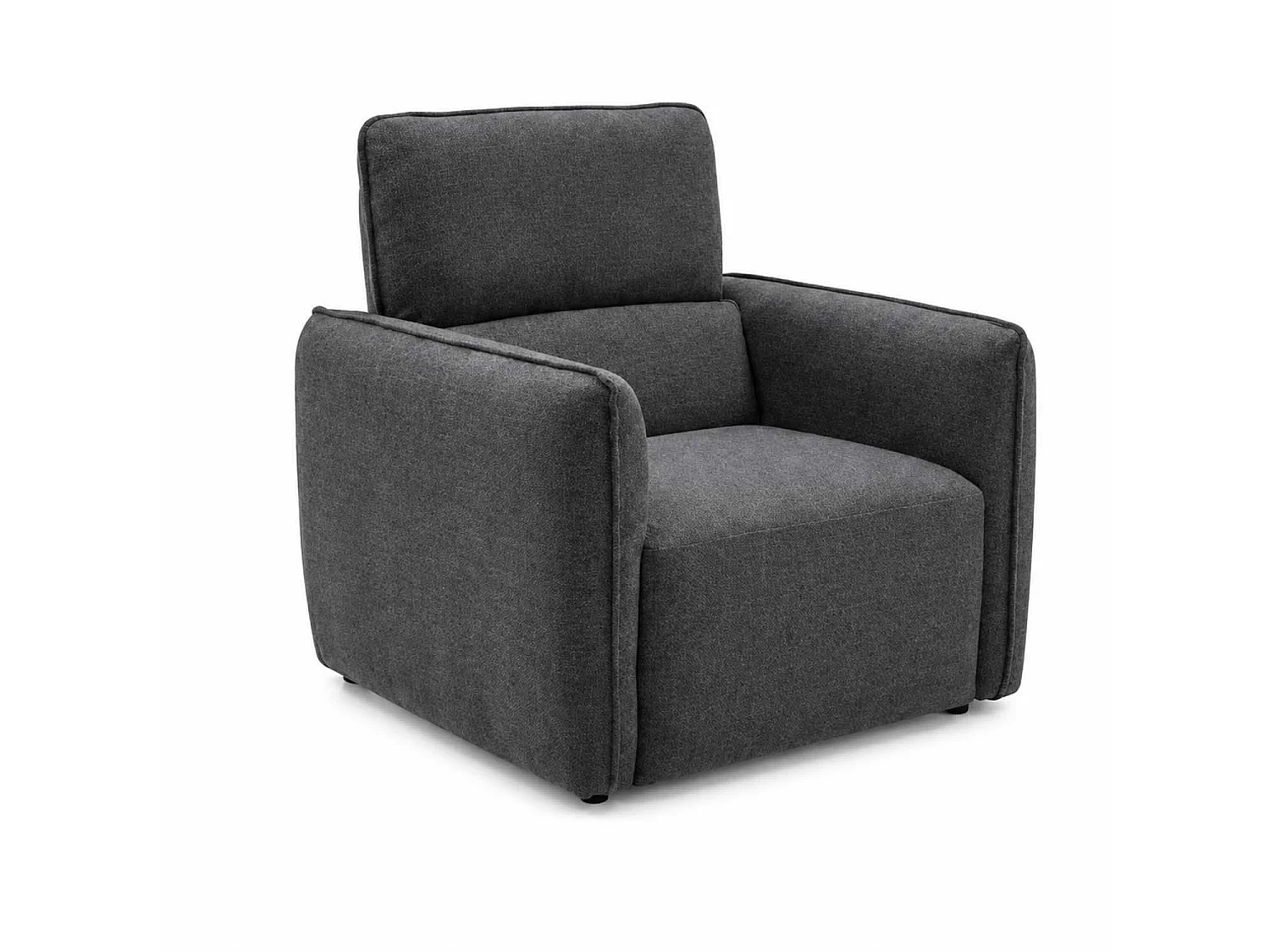 Ashcroft Armchair, Charcoal Chenille Fabric, High Back