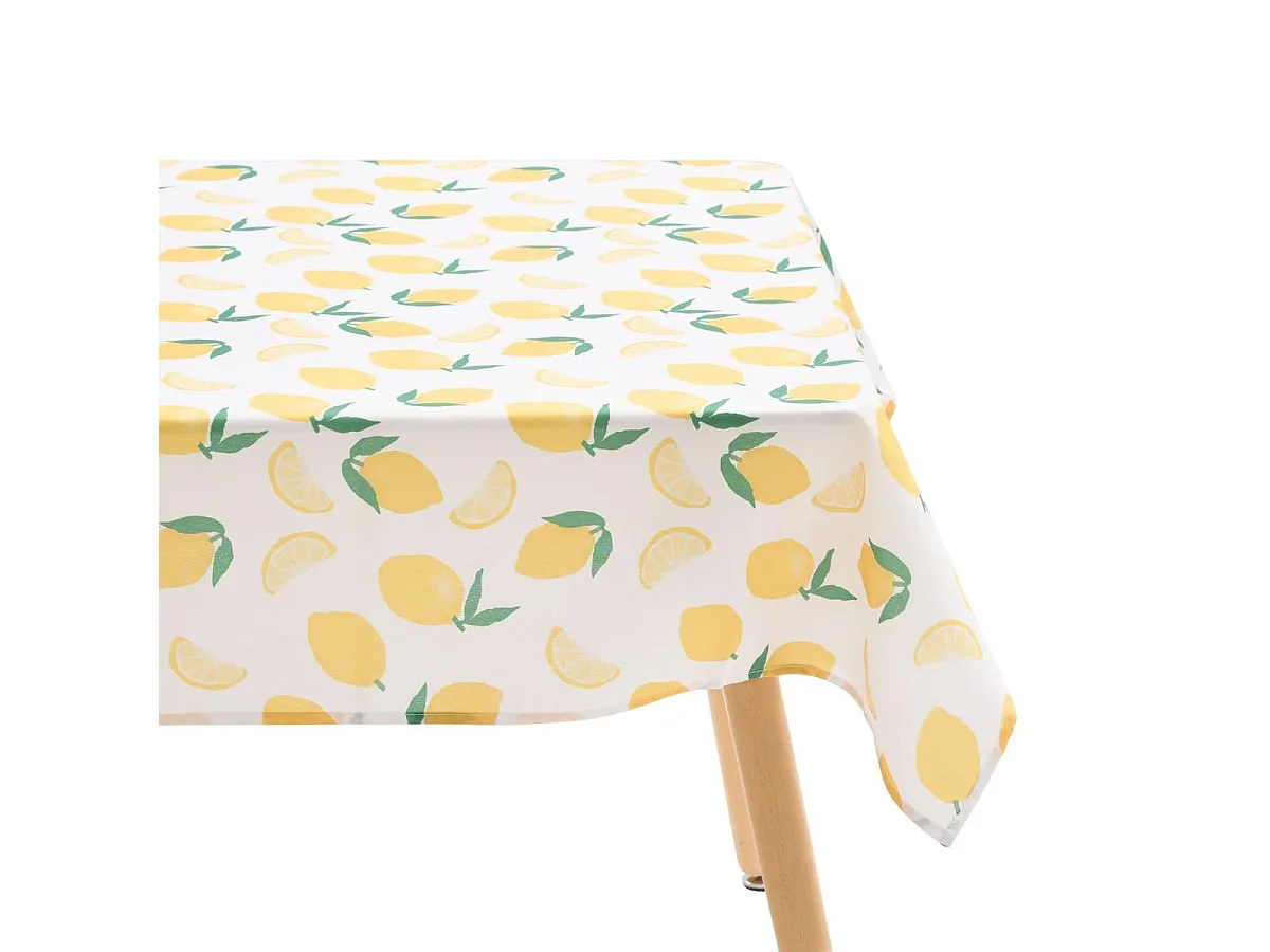 Nappe Antitache Imprimé "Fruity" 140x240cm Jaune