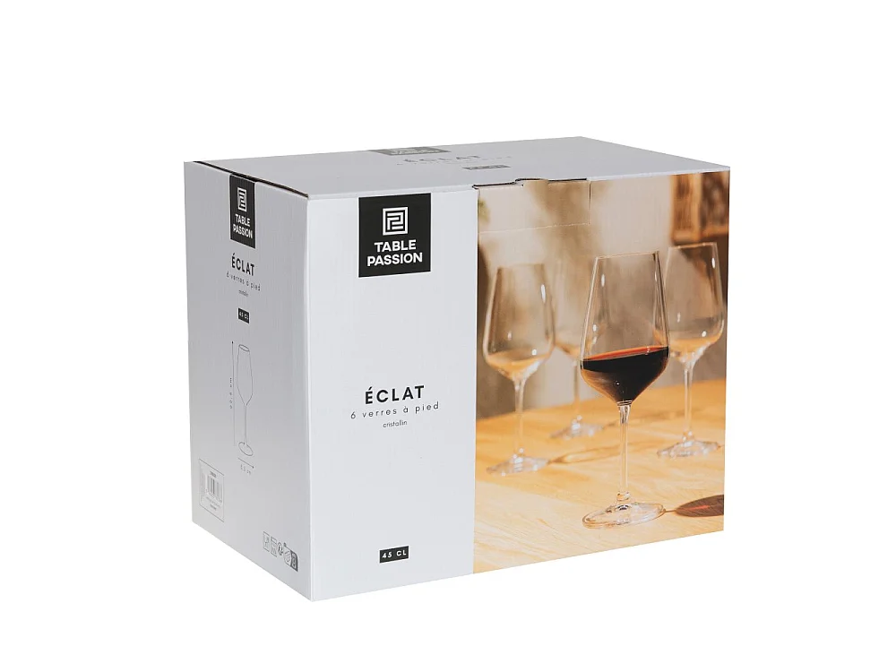 Boite de 6 verres à pied éclat 45 cl