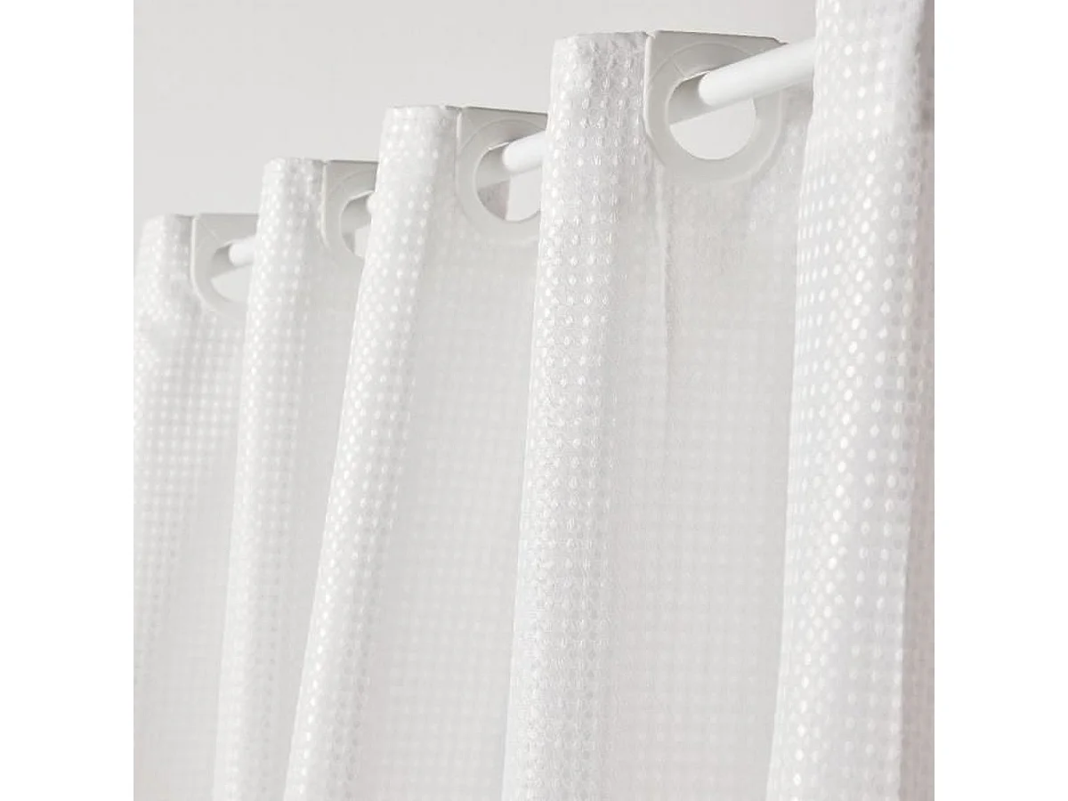 TODAY Wit Polyester Douchegordijn met Honingraatstructuur 180 x 200 cm