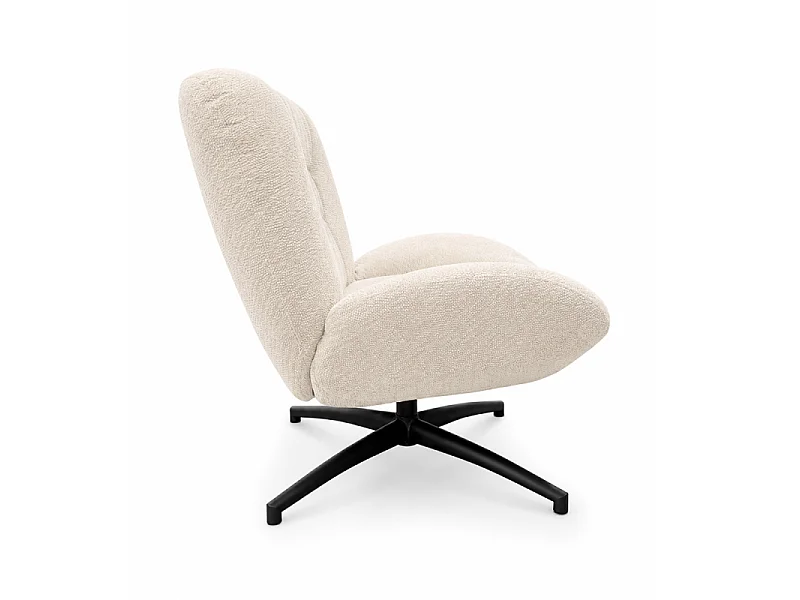 Fauteuil bas pivotant Ethan beige Takasit
