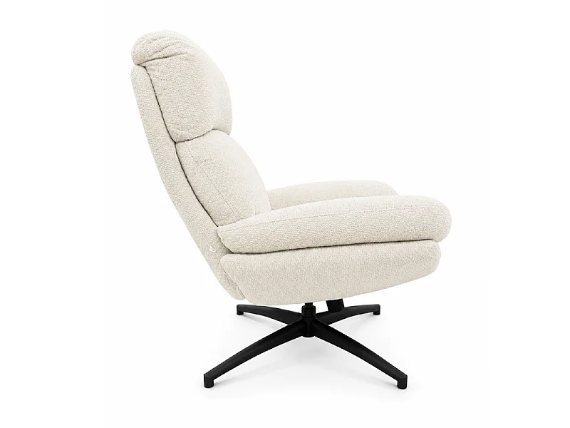 Fauteuil bas pivotant et inclinable Noam beige Takasit