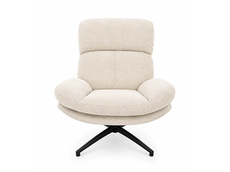 Fauteuil bas pivotant et inclinable Noam beige Takasit