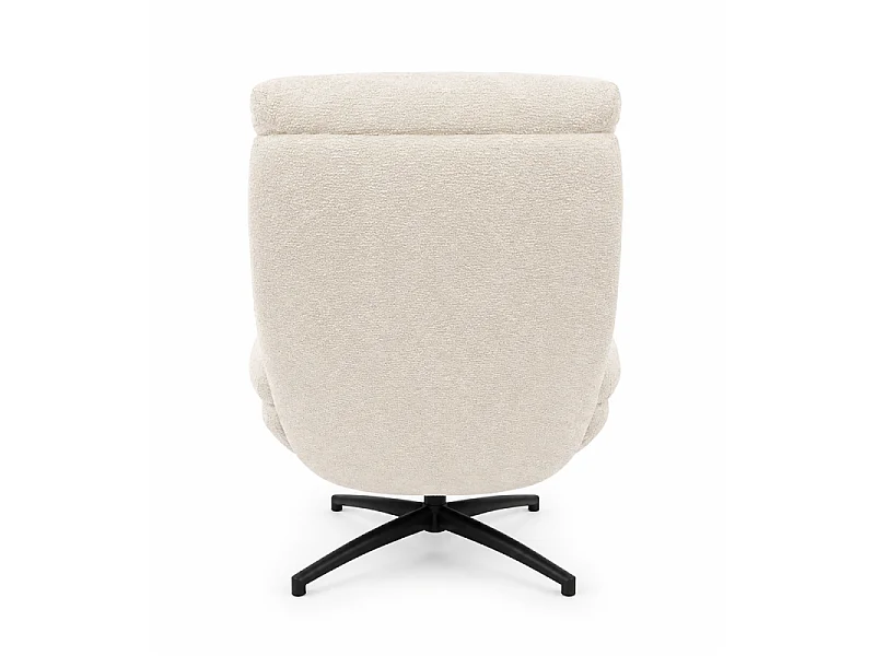 Fauteuil bas pivotant et inclinable Noam beige Takasit
