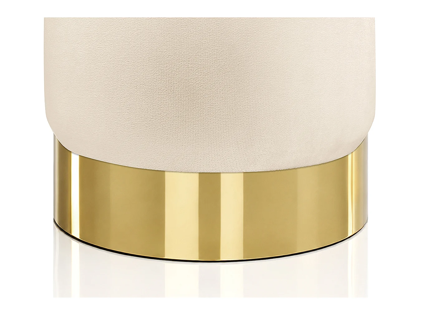 Pouf in velluto beige, poggiapiedi – Zivago