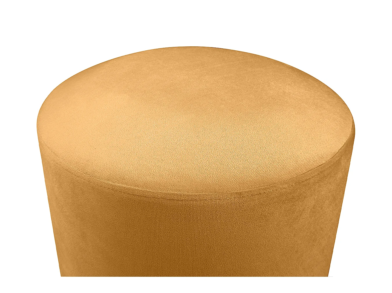 Pouf in velluto giallo senape, poggiapiedi – Zivago
