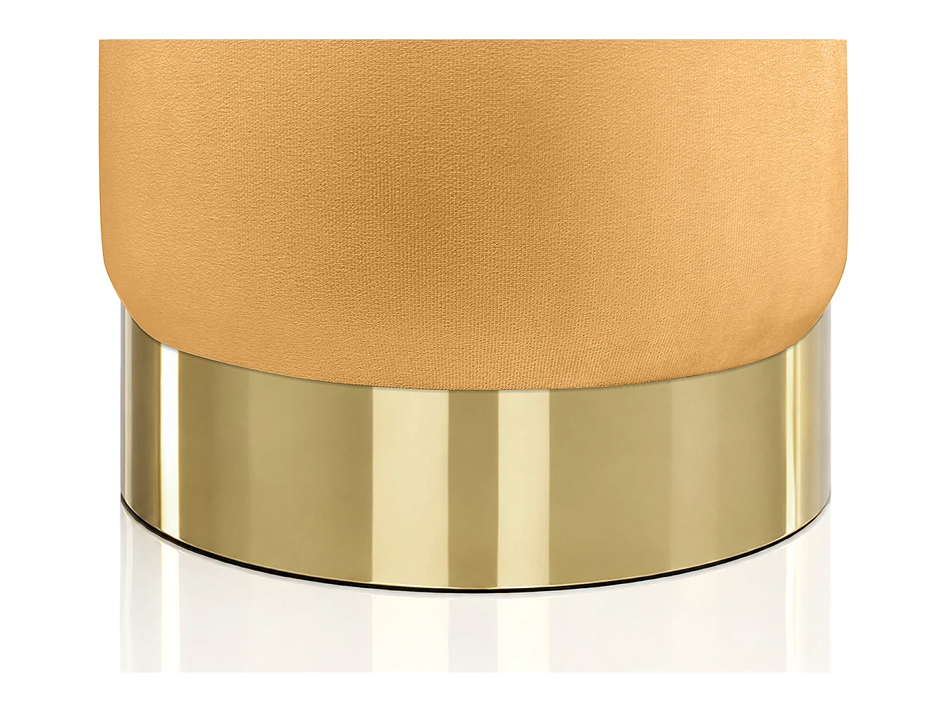 Pouf in velluto giallo senape, poggiapiedi – Zivago