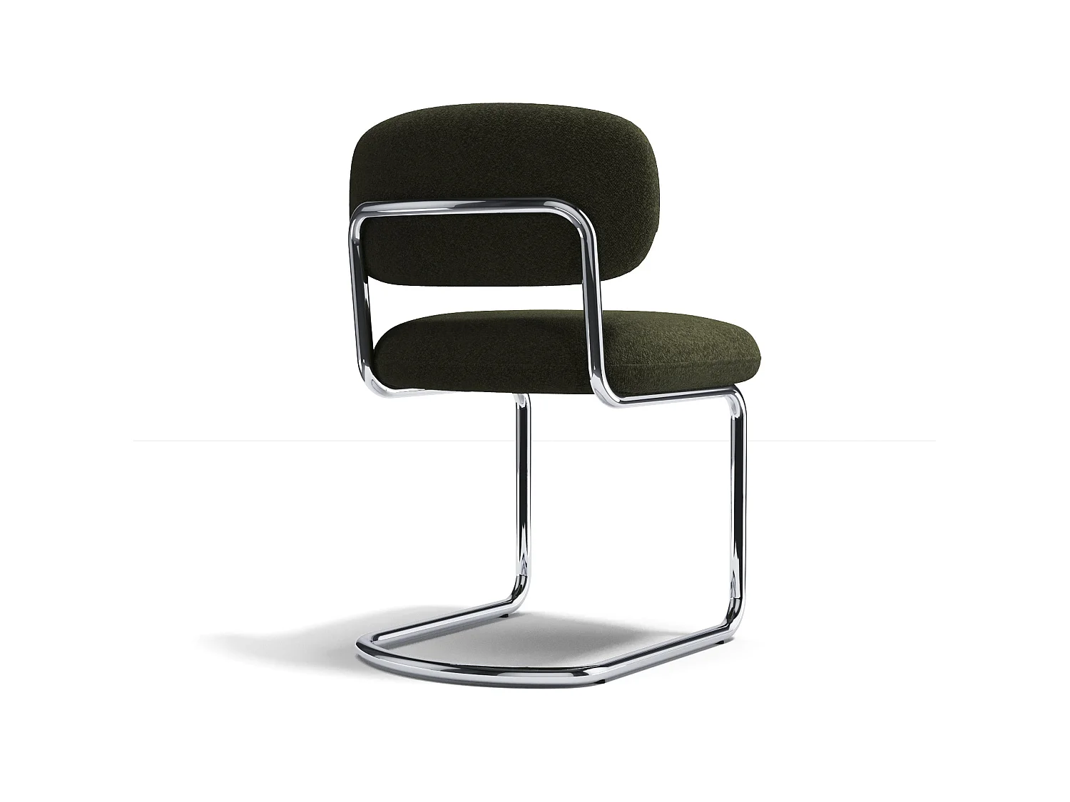 Lot de 2 chaises GIGI en bouclette kaki