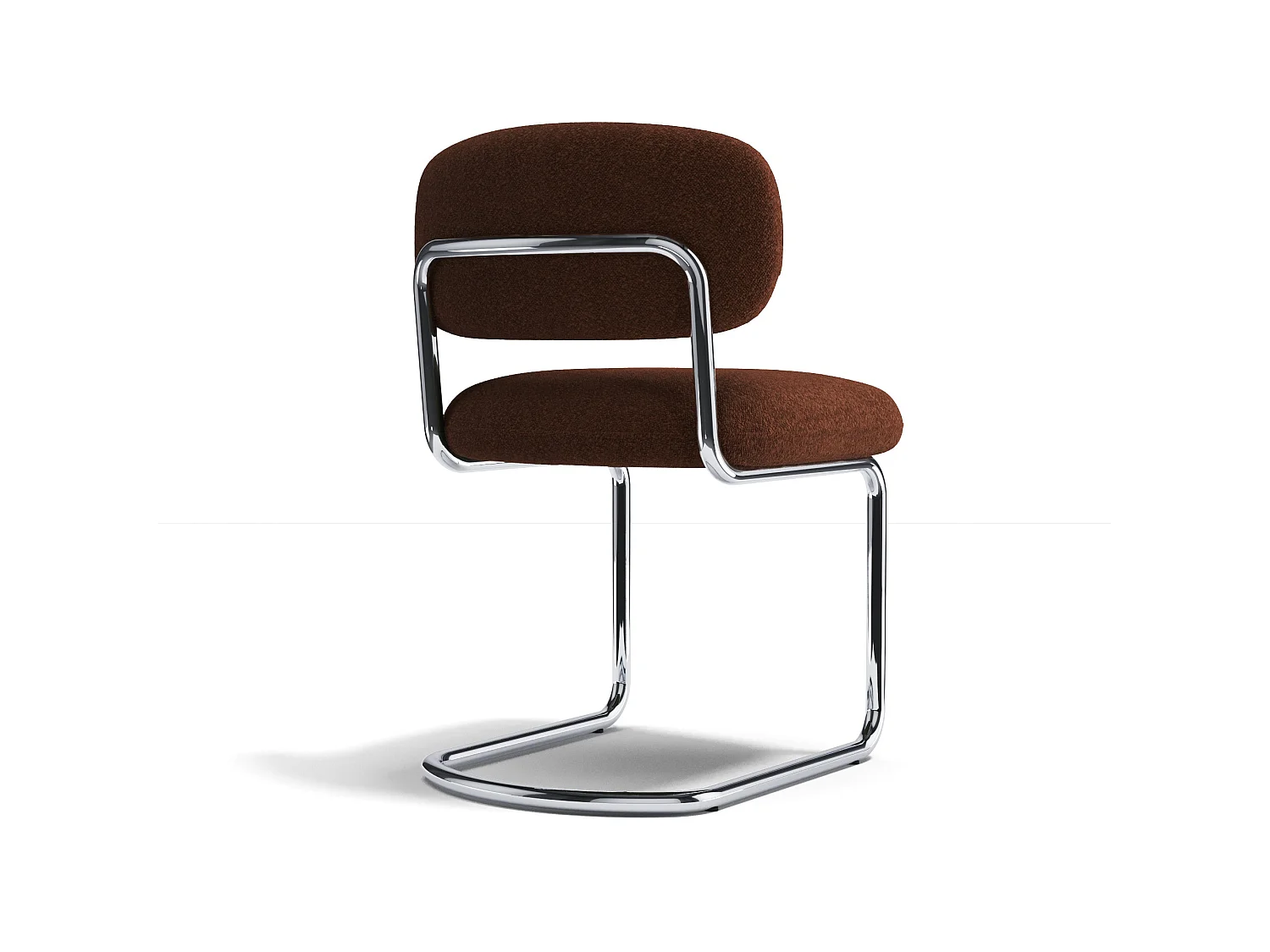 Lot de 2 chaises GIGI en bouclette terracotta