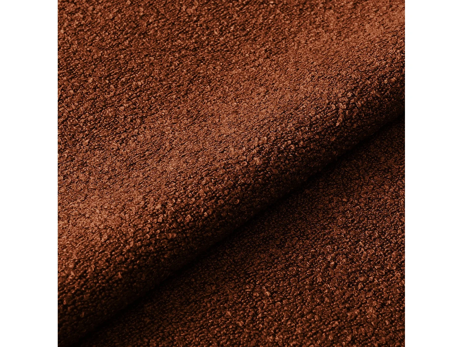 Lot de 2 chaises GIGI en bouclette terracotta