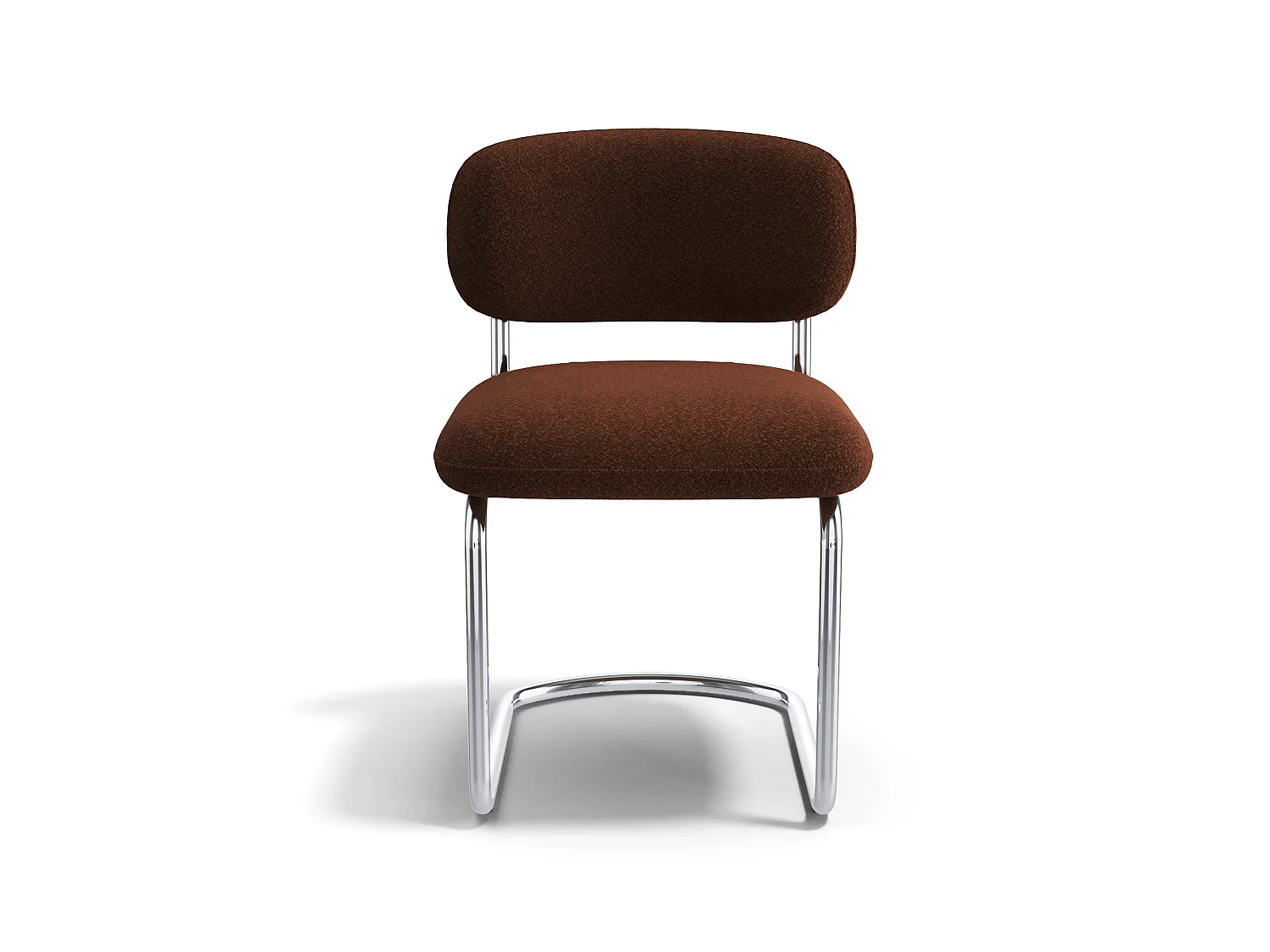Lot de 2 chaises GIGI en bouclette terracotta