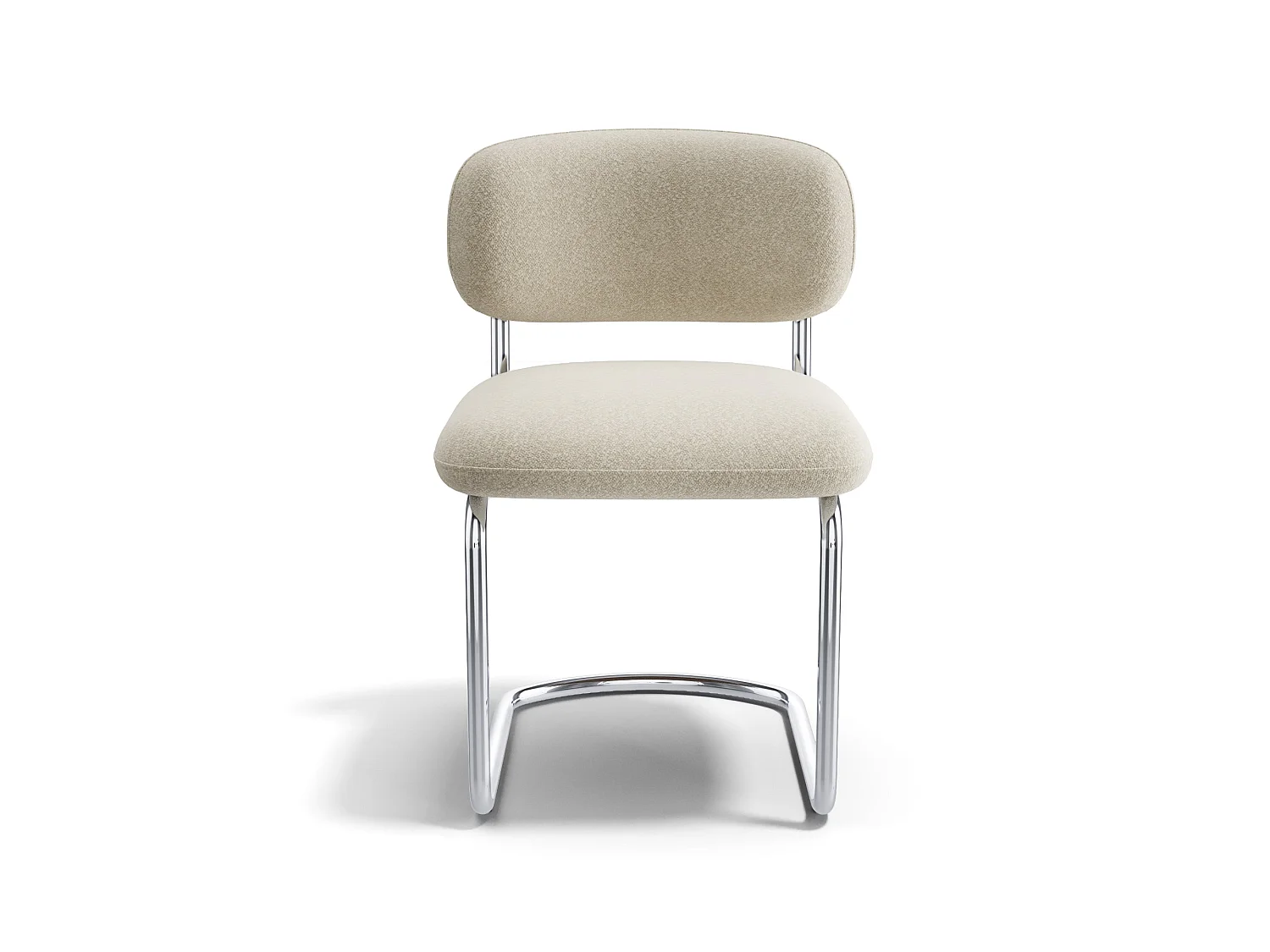 Lot de 2 chaises GIGI en bouclette crème