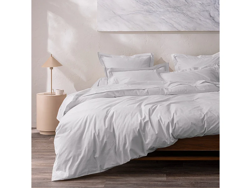 Taie d'oreiller percale de coton peigné "Julian" toutes dimensions Coton Pur