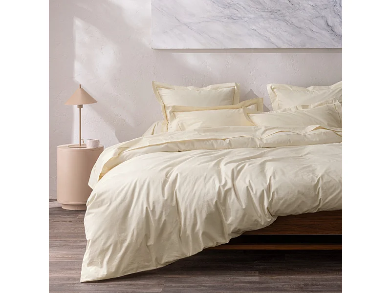 Taie d'oreiller percale de coton peigné "Julian" toutes dimensions Coton Pur