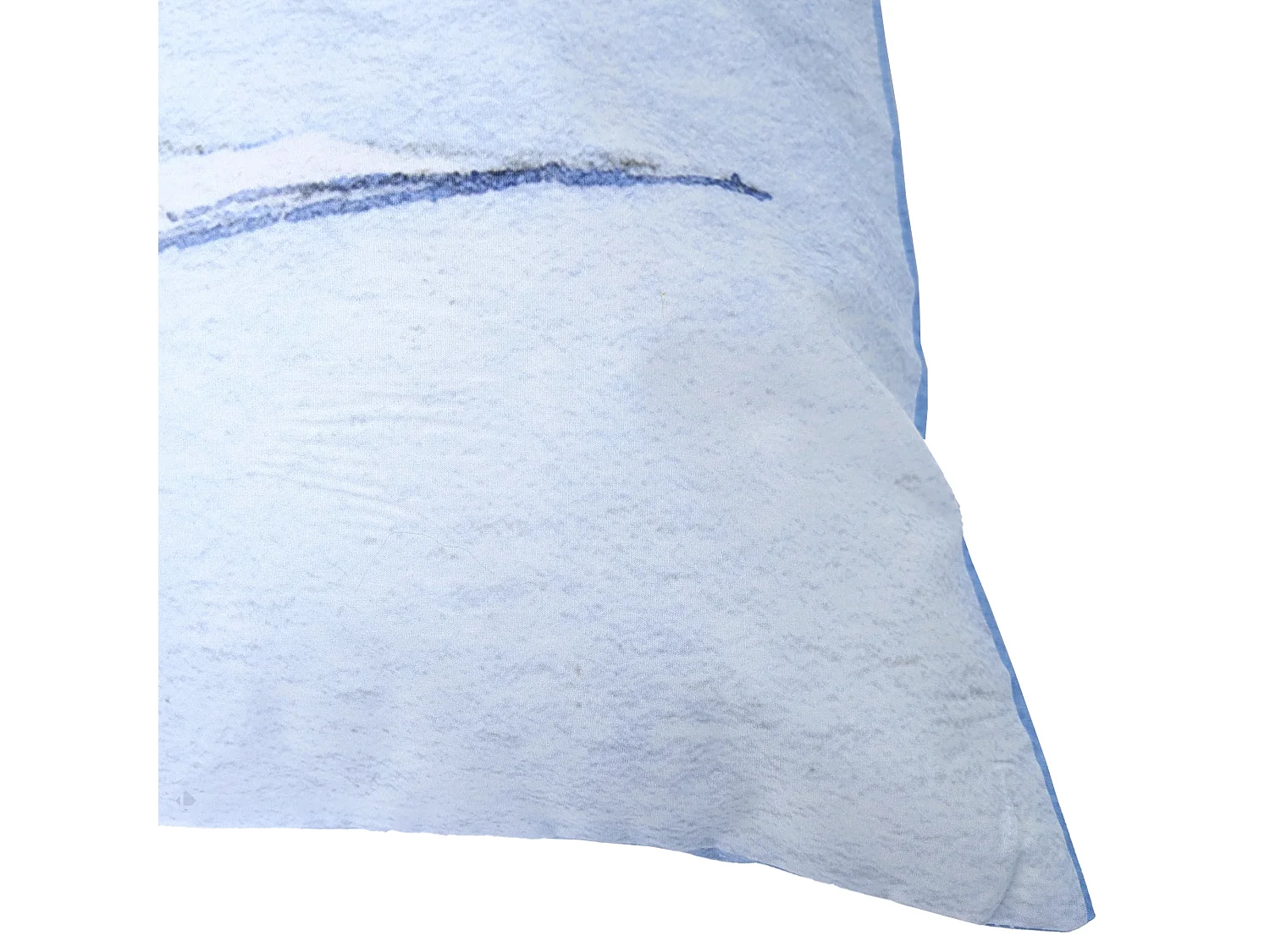 Taie d'oreiller 65x65 cm percale de coton REGATE bleu
