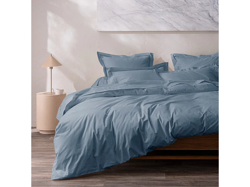 Taie d'oreiller percale de coton peigné "Julian" toutes dimensions Coton Pur