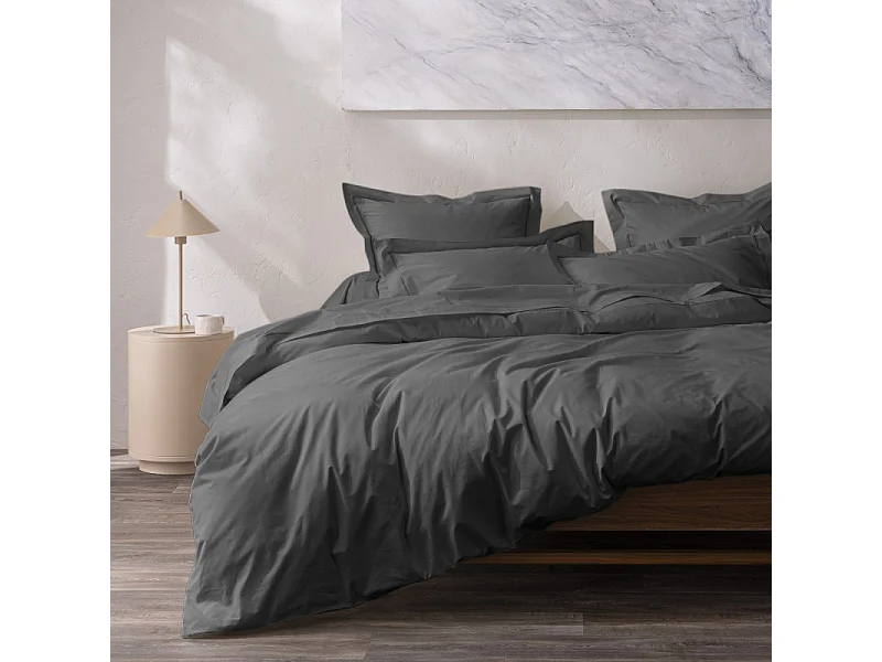 Taie d'oreiller percale de coton peigné "Julian" toutes dimensions Coton Pur
