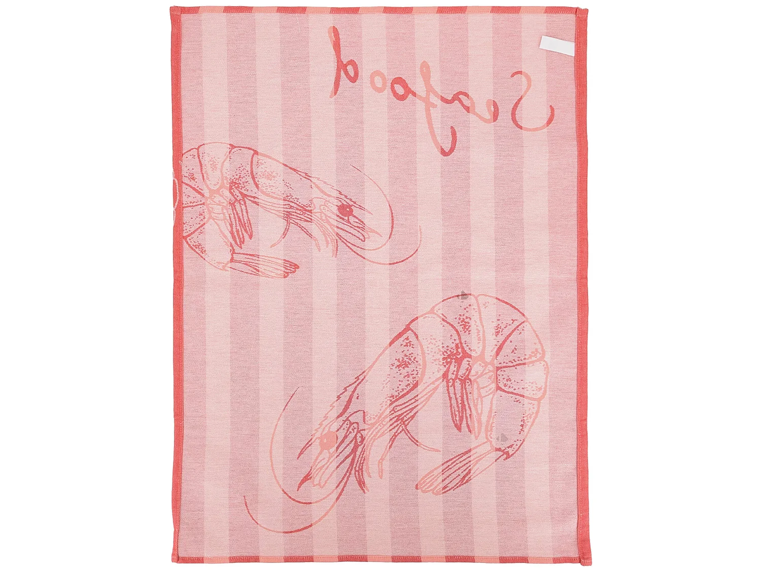 Lot de 2 torchons de cuisine toile 50x70 cm collection SEAFOOD orange