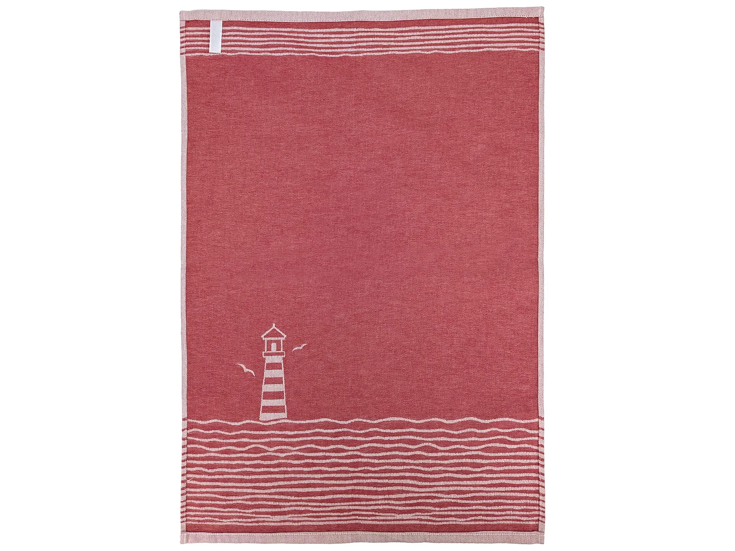 Lot de 2 torchons de cuisine toile 50x70 cm collection NAUTILUS rouge