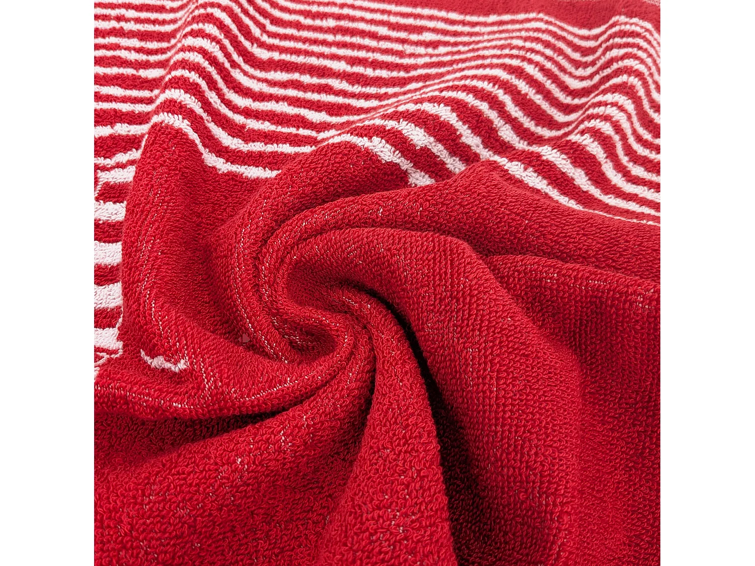 Lot de 2 torchons de cuisine éponge 50x50 cm collection NAUTILUS rouge
