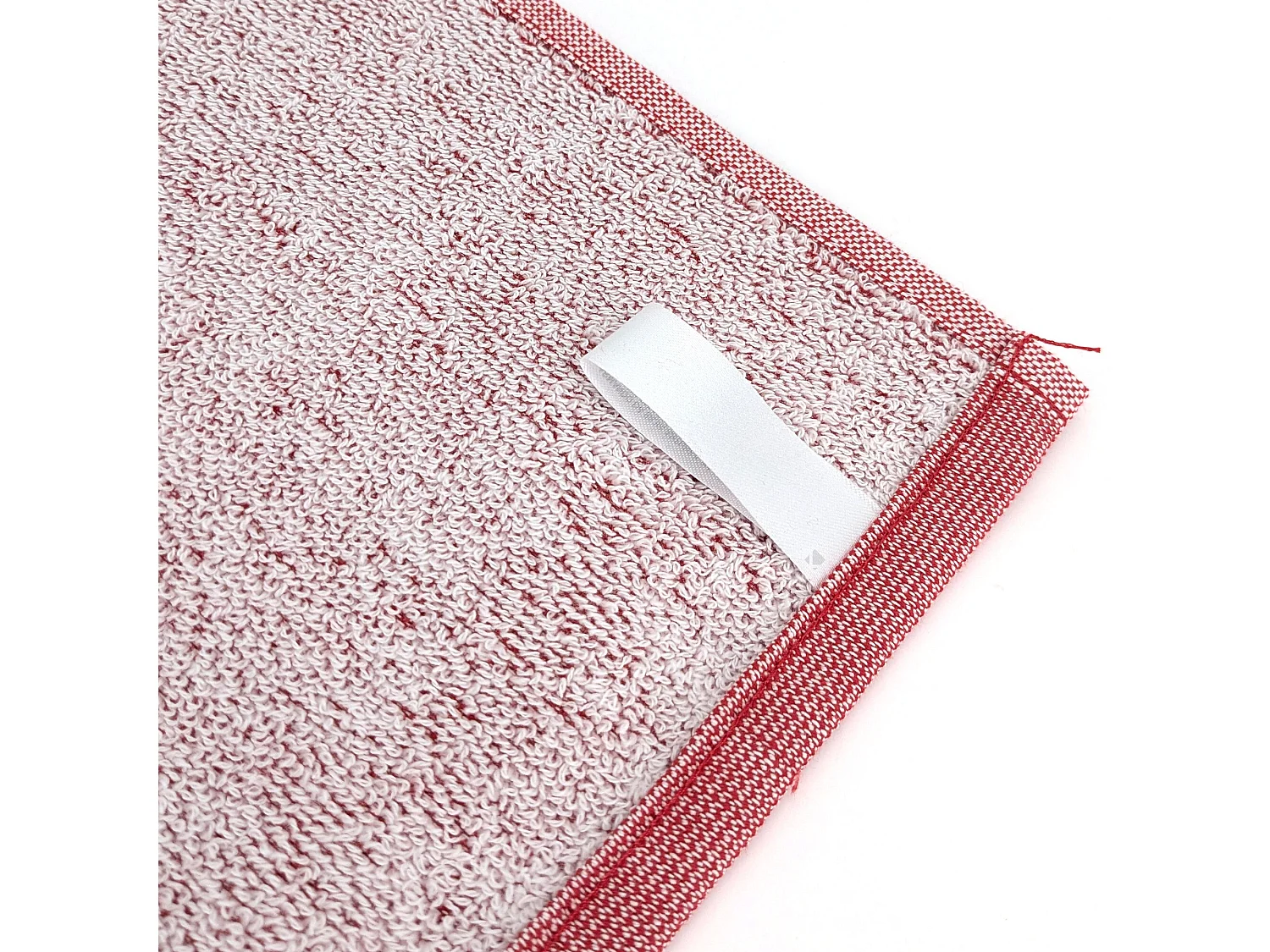 Lot de 2 torchons de cuisine éponge 50x50 cm collection NAUTILUS rouge