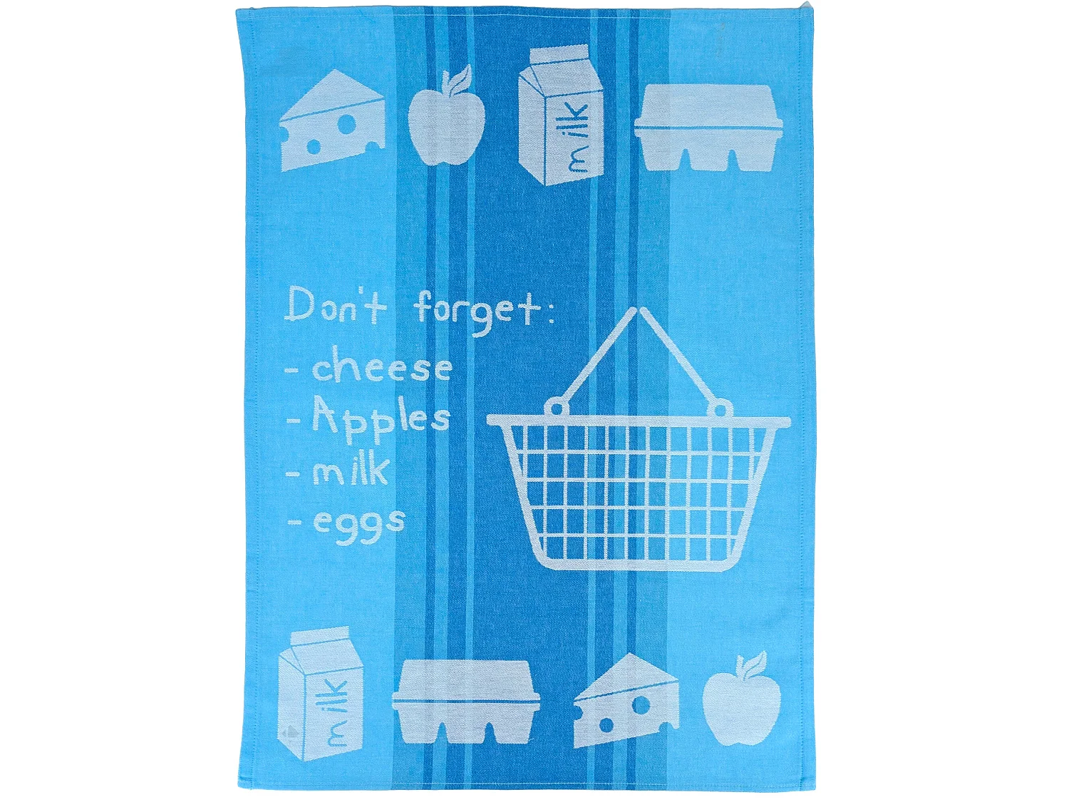 Lot de 2 torchons de cuisine toile collection BASKET 50x70 cm bleu