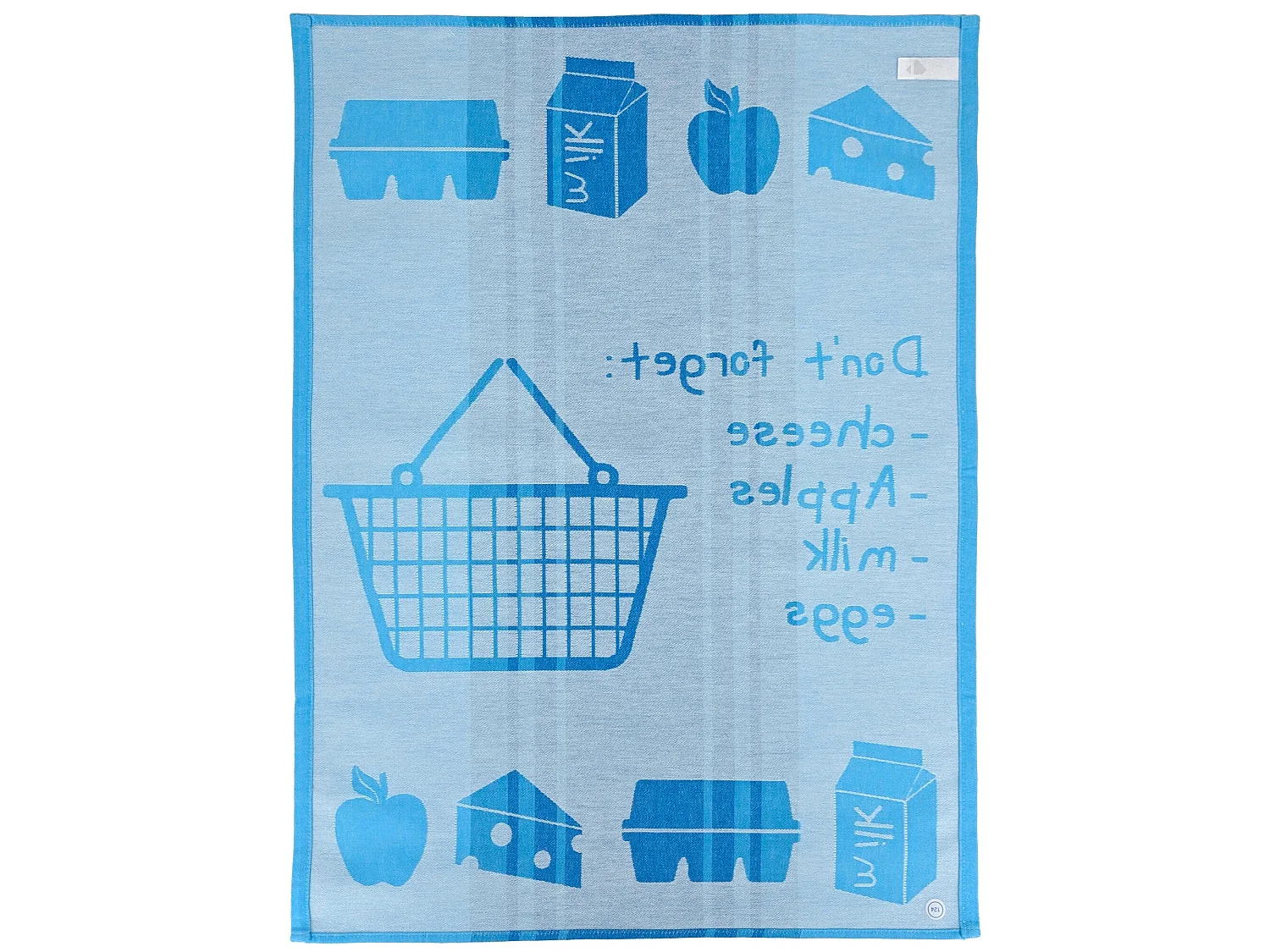 Lot de 2 torchons de cuisine toile collection BASKET 50x70 cm bleu