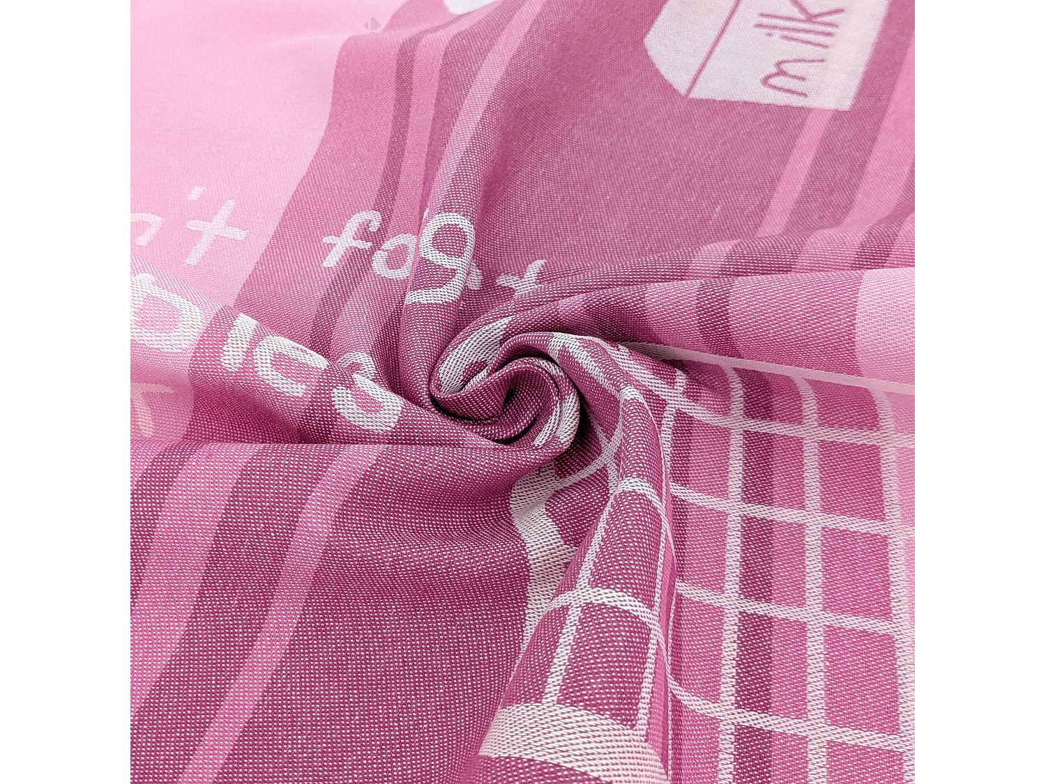 Lot de 2 torchons de cuisine toile collection BASKET 50x70 cm rose