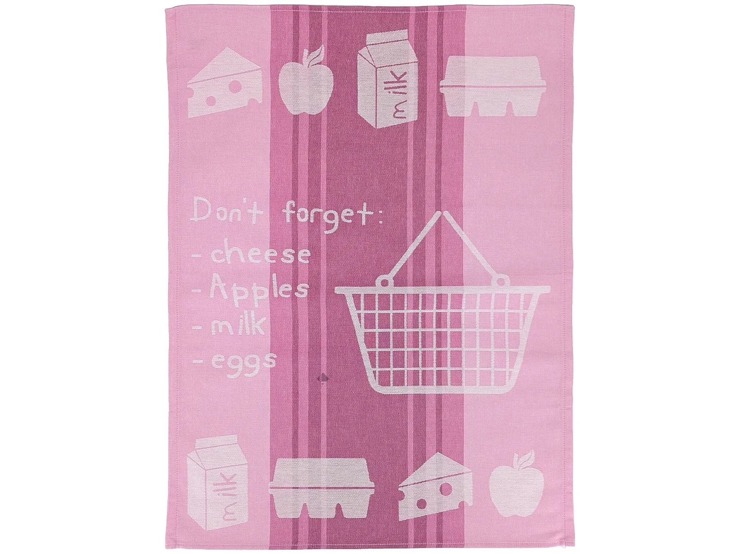 Lot de 2 torchons de cuisine toile collection BASKET 50x70 cm rose