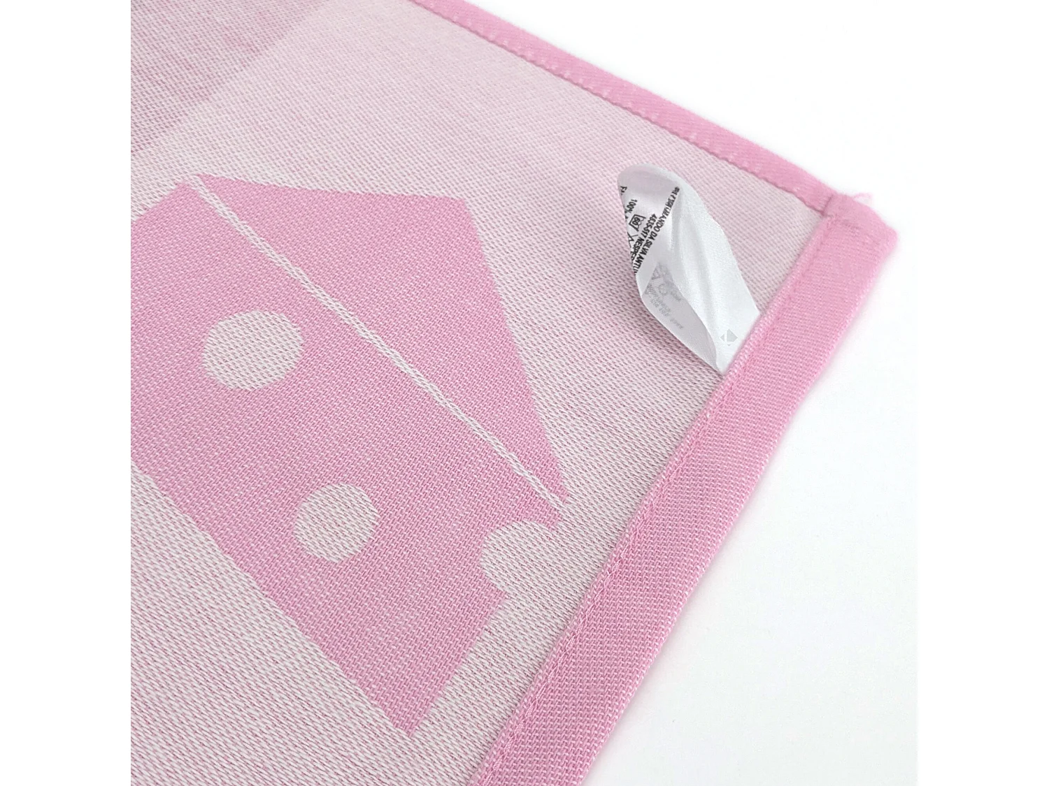Lot de 2 torchons de cuisine toile collection BASKET 50x70 cm rose
