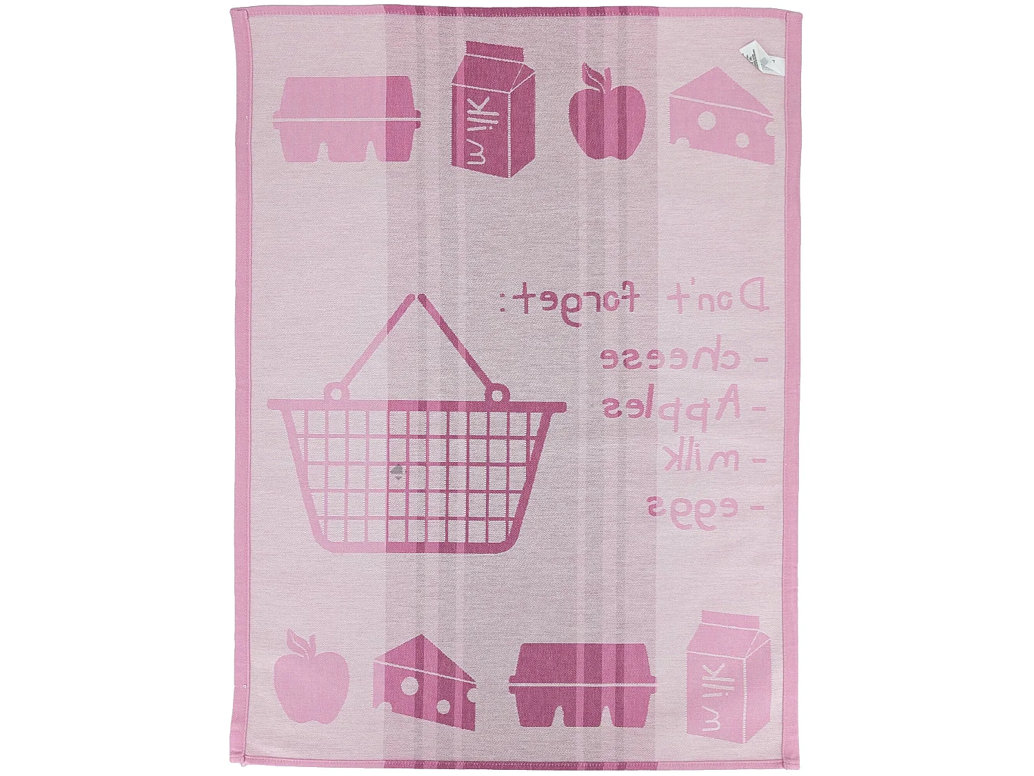 Lot de 2 torchons de cuisine toile collection BASKET 50x70 cm rose