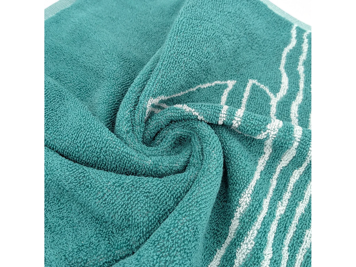 Lot de 2 torchons de cuisine éponge 50x50 cm collection NAUTILUS vert