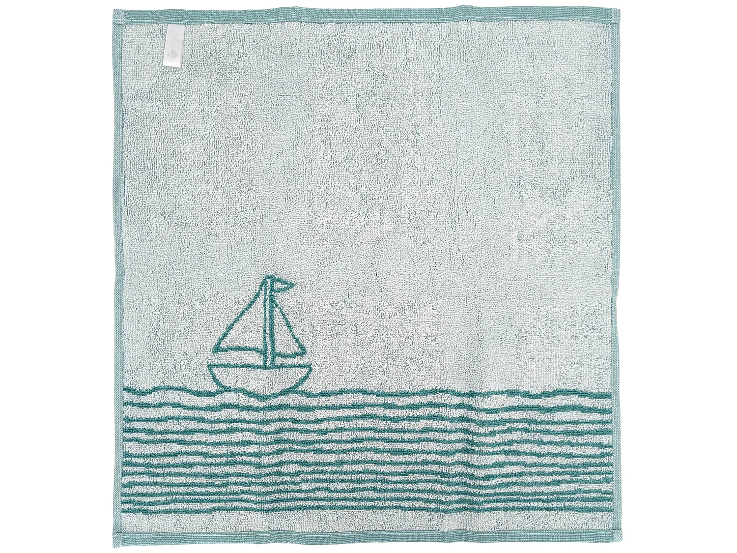Lot de 2 torchons de cuisine éponge 50x50 cm collection NAUTILUS vert