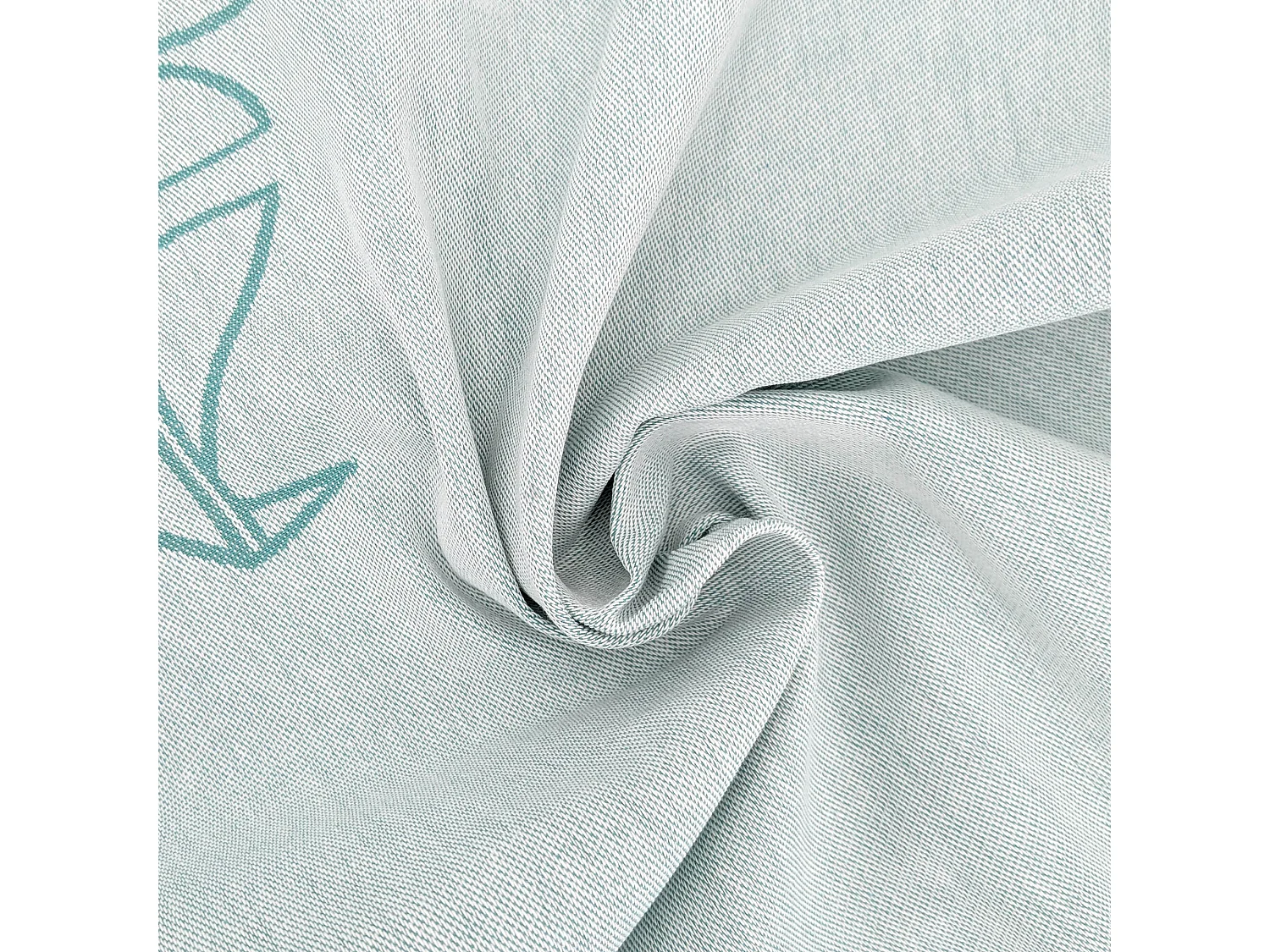 Lot de 2 torchons de cuisine toile 50x70 cm collection NAUTILUS vert