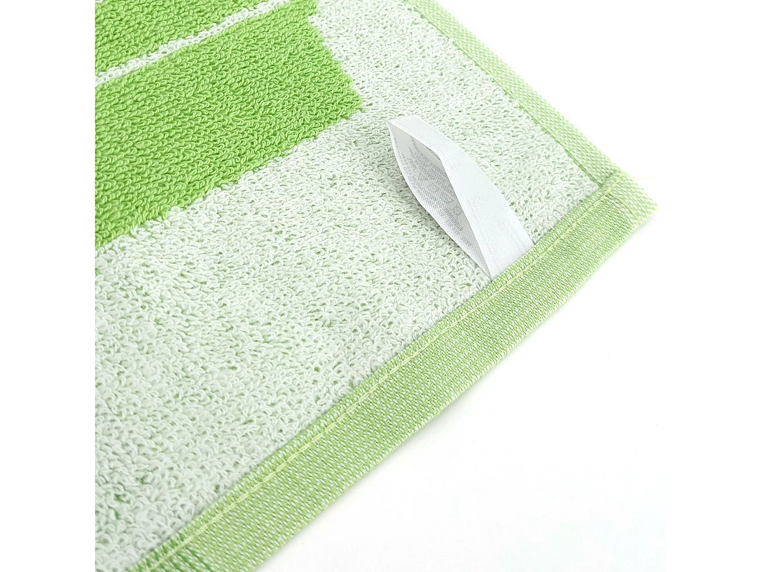 Lot de 2 torchons de cuisine éponge collection BASKET 50x50 cm vert