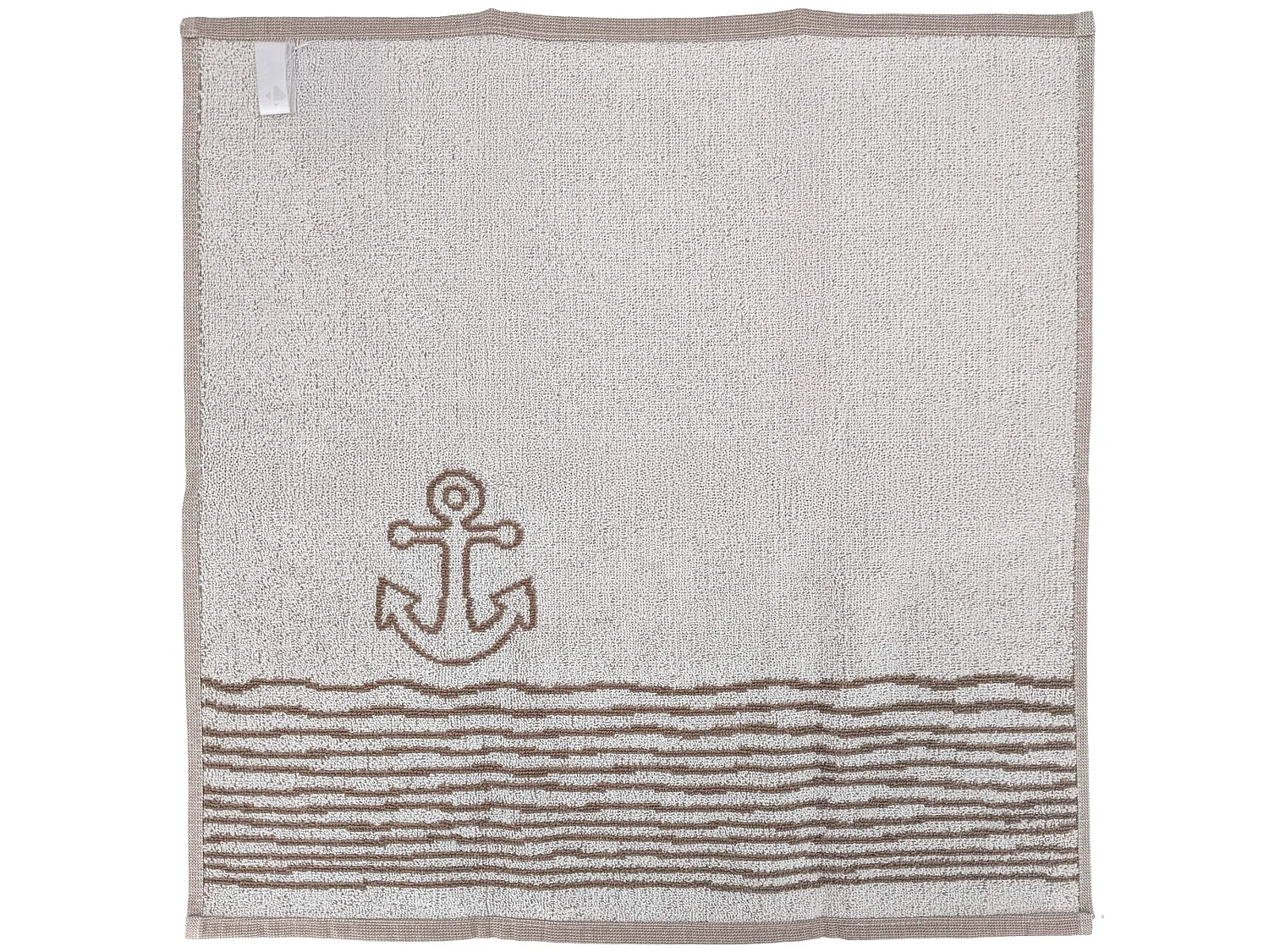 Lot de 2 torchons de cuisine éponge 50x50 cm NAUTILUS marron