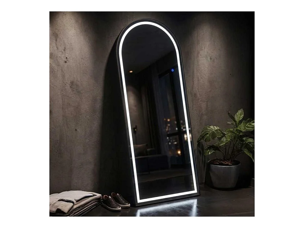 Bogenförmiger LED-Spiegel für Wand und Boden 70x170 Nocturne Arch