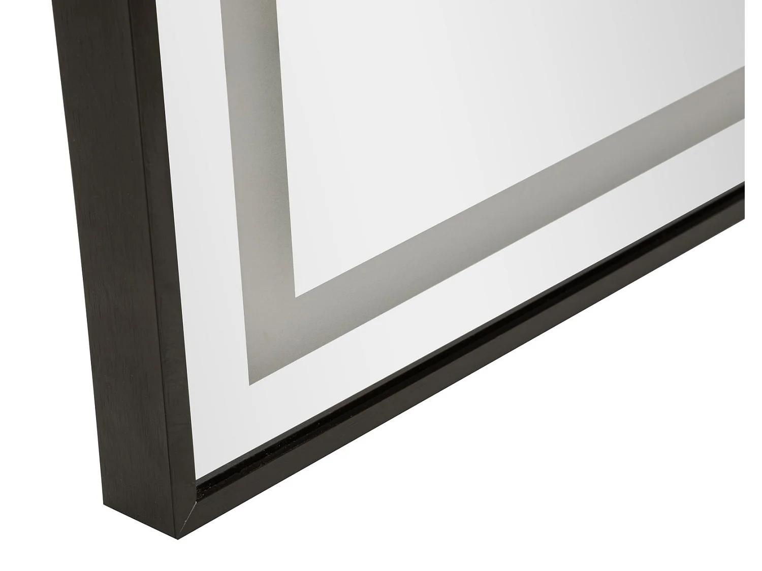 Miroir Arche LED sur Pied "Lumen" 170cm Noir