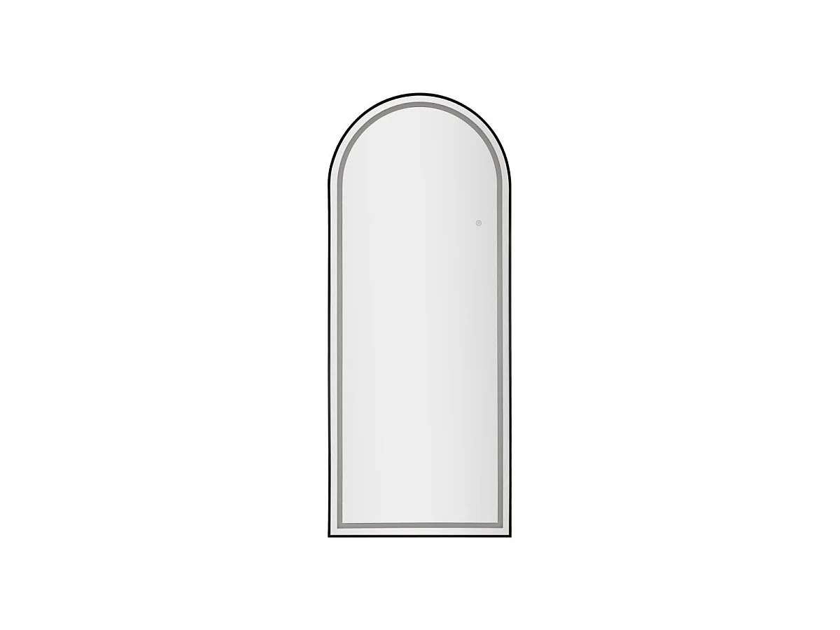 Miroir Arche LED sur Pied "Lumen" 170cm Noir