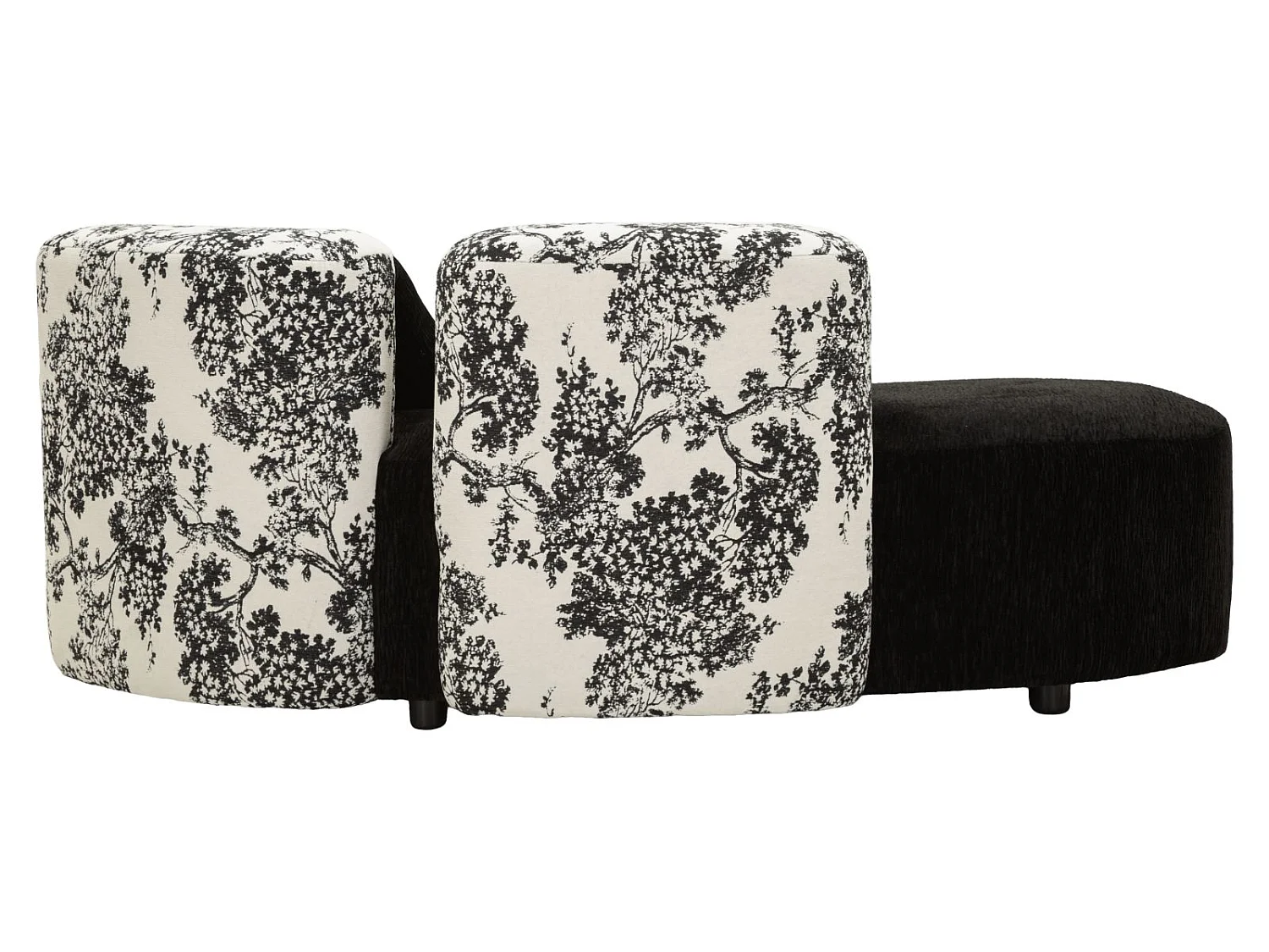 Sofá chaise longue acolchado para salón Okinawa Monochrome Haven