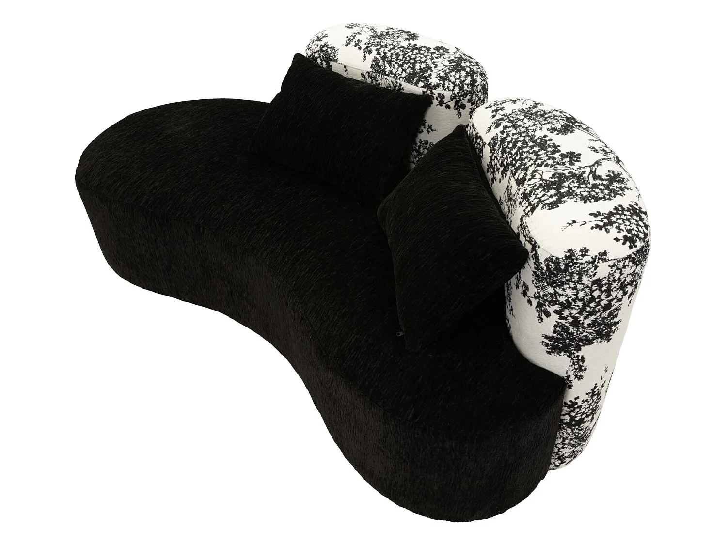 Sofá chaise longue acolchado para salón Okinawa Monochrome Haven