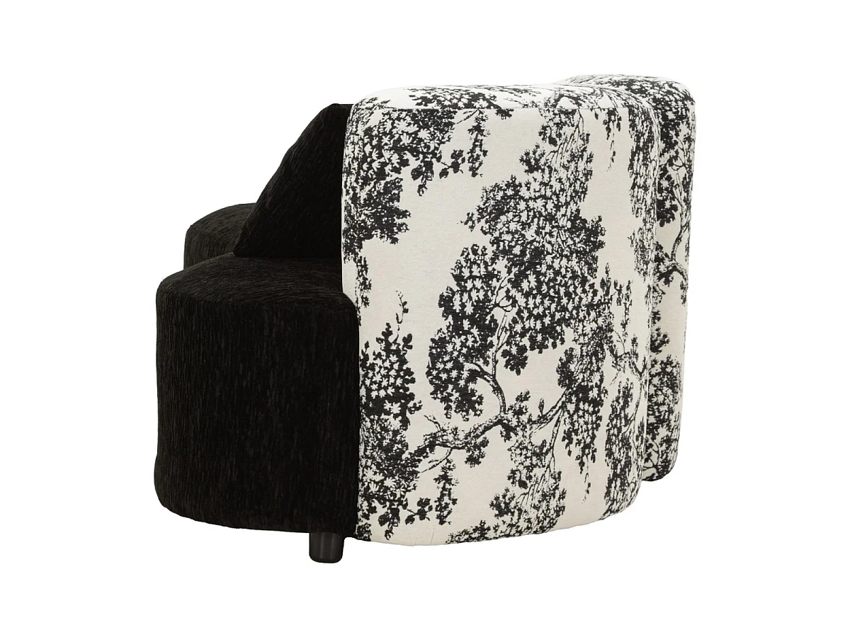Sofá chaise longue acolchado para salón Okinawa Monochrome Haven
