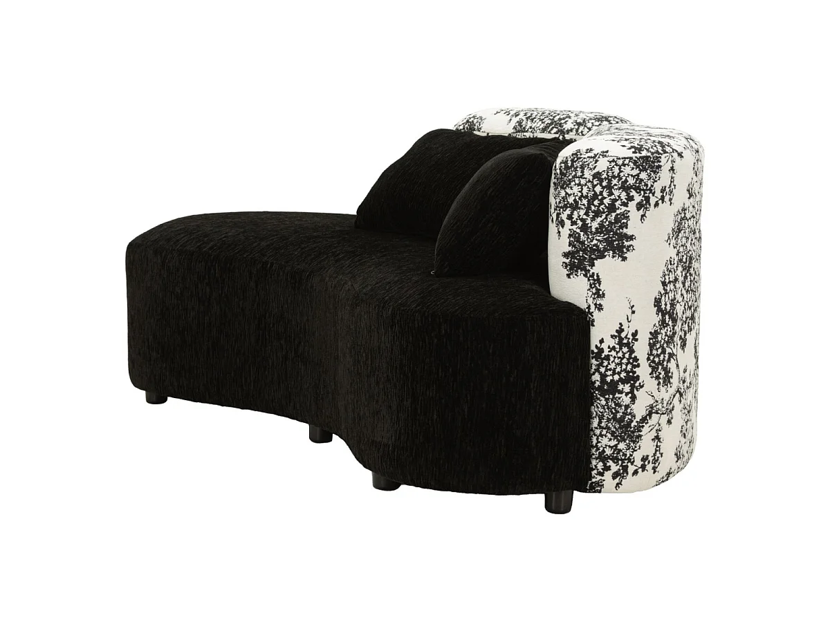 Sofá chaise longue acolchado para salón Okinawa Monochrome Haven