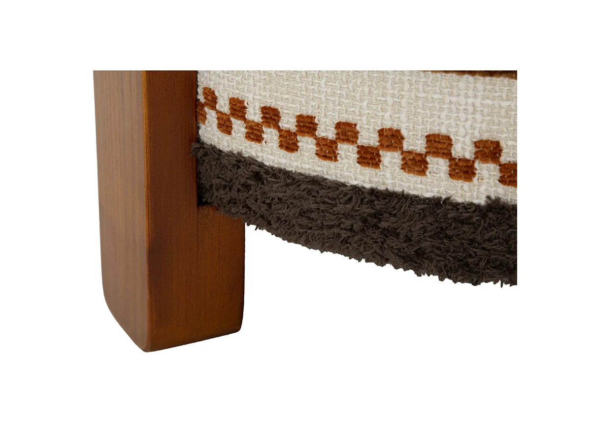Veelkleurige etnische poef ø 42x40 cm