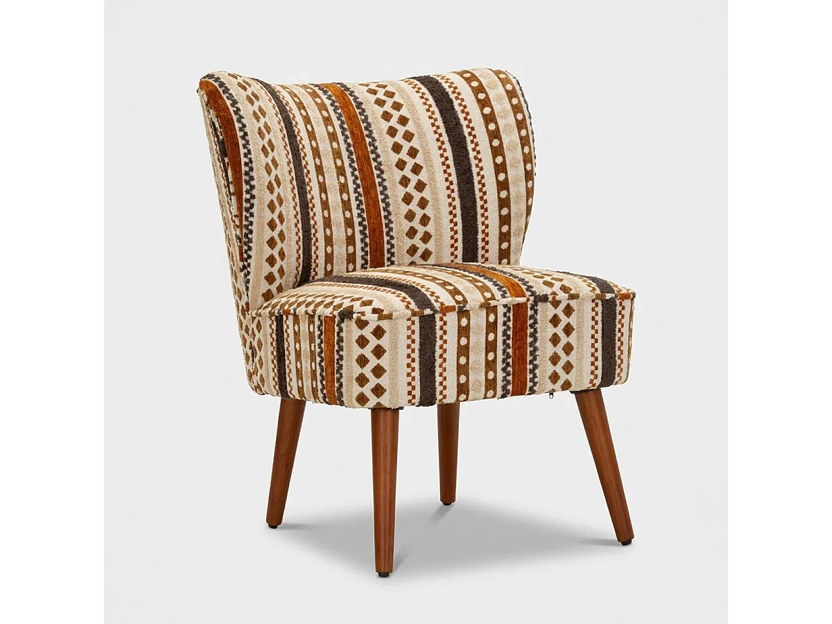 Gepolsterter Ethno-Sessel aus Polyester Mombasa Chromatic Retreat