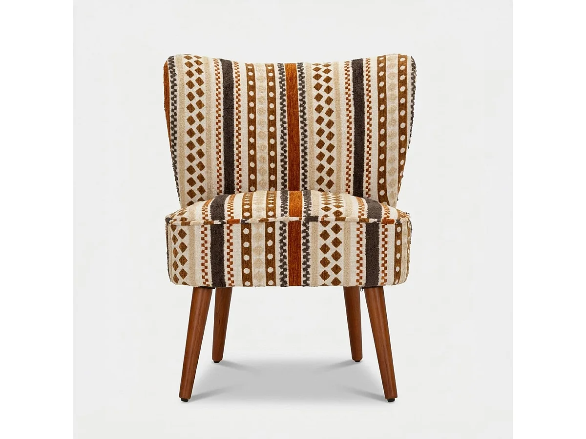 Gepolsterter Ethno-Sessel aus Polyester Mombasa Chromatic Retreat