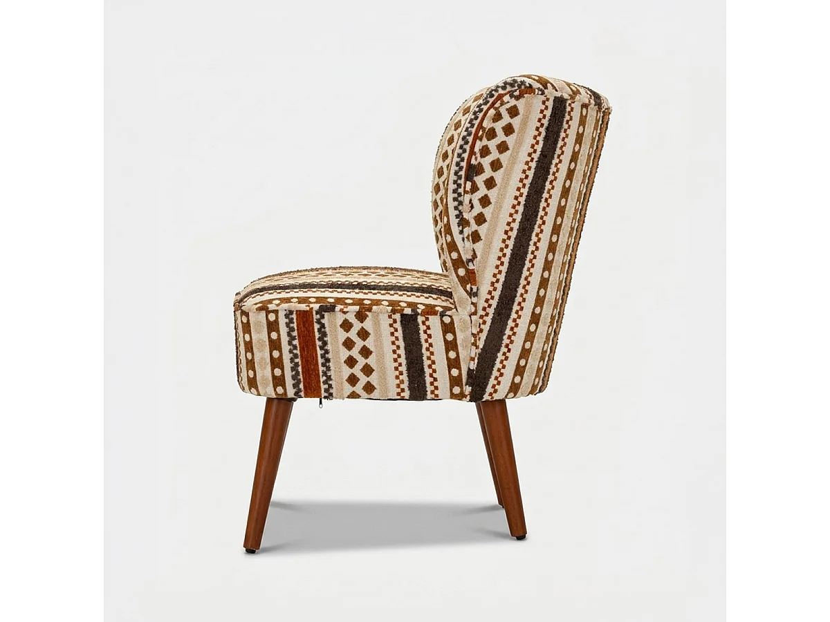 Gepolsterter Ethno-Sessel aus Polyester Mombasa Chromatic Retreat