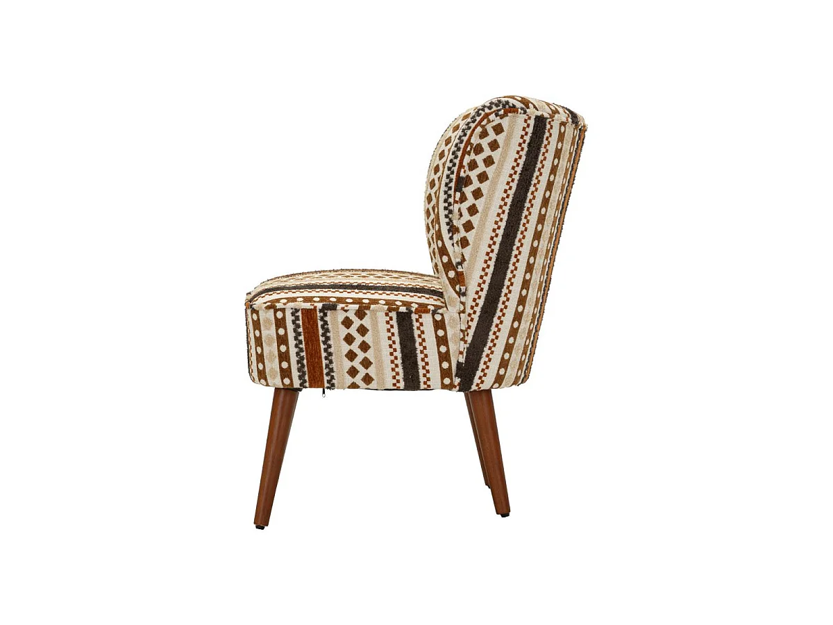 Fauteuil Design Ethnique "Tribu" 80cm Multicolore
